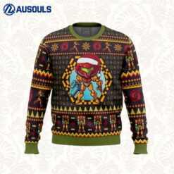 Santa Samus Aran Metroid Ugly Sweaters For Men Women Unisex