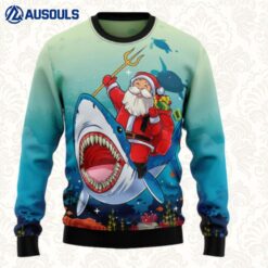 Santa Shark Ugly Sweaters For Men Women Unisex