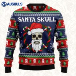 Santa Skull HZ101906 Ugly Christmas Sweater Ugly Sweaters For Men Women Unisex