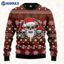 Santa Skull Ugly Sweaters For Men Women Unisex