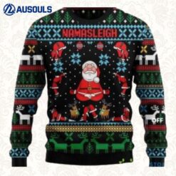 Santa Yoga Christmas Ugly Sweaters For Men Women Unisex