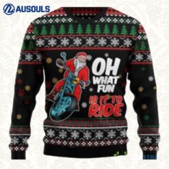 Santa and Motor Ugly Christmas Sweater for Men Women Ugly Sweaters For Men Women Unisex