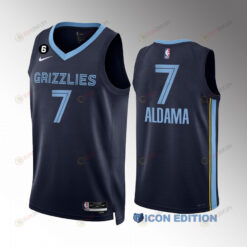 Santi Aldama 7 Memphis Grizzlies Navy Jersey 2022-23 Icon Edition Swingman