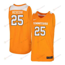 Santiago Vescovi 25 Tennessee Volunteers Elite Basketball Men Jersey - Orange White