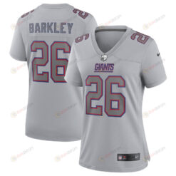 Saquon Barkley 26 New York Giants Women's Atmosphere Fashion Game Jersey - Gray