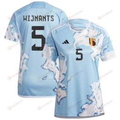 Sarah Wijnants 5 Belgium 2023 National Team Away Jersey - Women