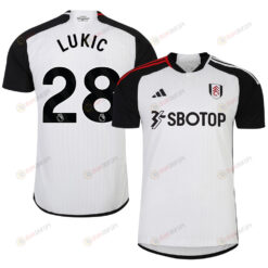 Sasa Lukic 28 Fulham FC 2023-24 Premier League Home Men Jersey - White
