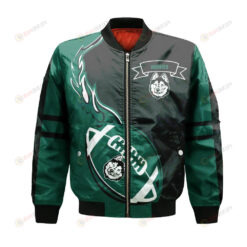 Saskatchewan Huskies Bomber Jacket 3D Printed Flame Ball Pattern