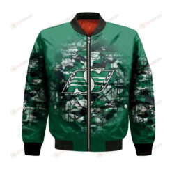 Saskatchewan Roughriders Bomber Jacket 3D Printed Camouflage Vintage