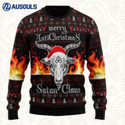 Satan Claus Merry Christmas Hail Satanic Ugly Sweaters For Men Women Unisex