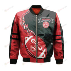 Sault Ste. Marie Greyhounds Bomber Jacket 3D Printed Flame Ball Pattern
