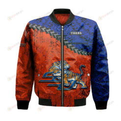 Savannah State Tigers Bomber Jacket 3D Printed Grunge Polynesian Tattoo