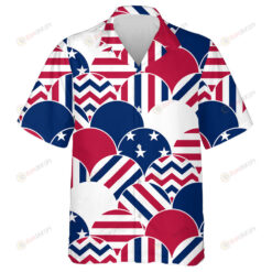 Scale Pattern With Various Patriotic American Flag Colors Hawaiian Shirt