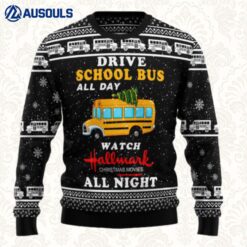 School Bus All Day Ugly Sweaters For Men Women Unisex