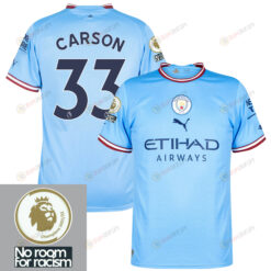 Scott Carson 33 Manchester City 2022-2023 Home Men Jersey - Sky Blue