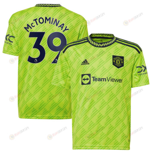 Scott McTominay 39 Manchester United Youth 2022/23 Third Player Jersey - Neon Green