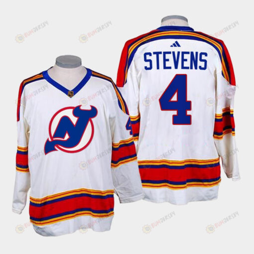 Scott Stevens 4 New Jersey Devils 2022-23 Reverse Retro 2.0 White Jersey