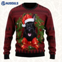 Scottish Terrier Wreath Ugly Sweaters For Men Women Unisex