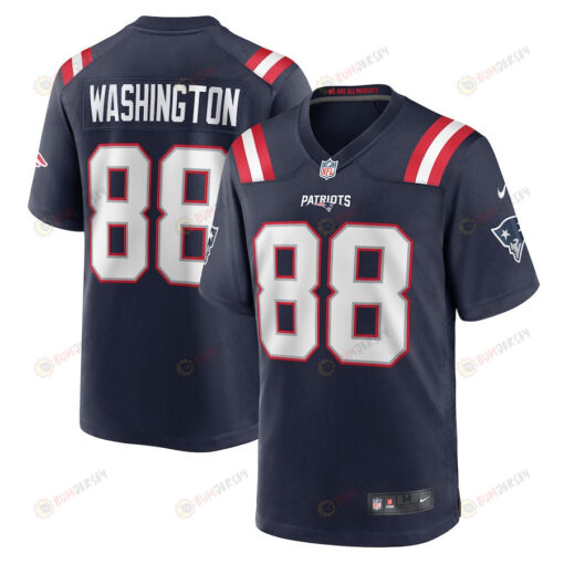 Scotty Washington 88 New England Patriots Game Men Jersey - Navy