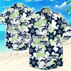 Seahawks Football Hibiscus Hawaiian Shirt Beach Short Sleeve