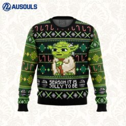 Season It Is Jolly To Be Yoda Ugly Sweaters For Men Women Unisex