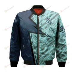 Seattle Kraken Bomber Jacket 3D Printed Abstract Pattern Sport