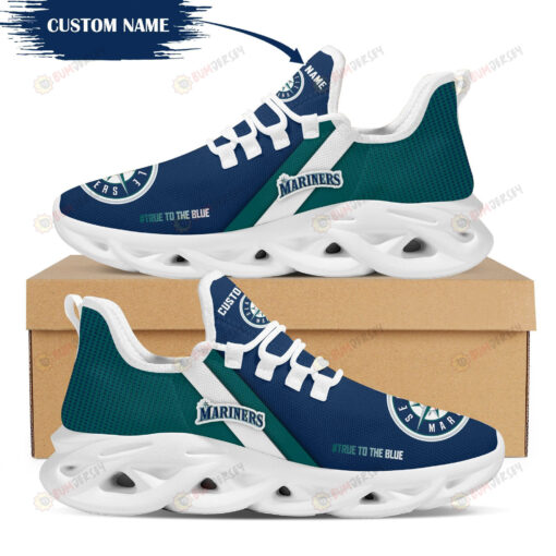 Seattle Mariners Custom Name Logo Pattern 3D Max Soul Sneaker Shoes