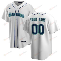 Seattle Mariners Home Custom Men Jersey - White