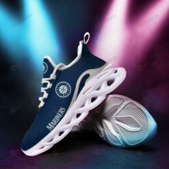 Seattle Mariners Logo Pattern 3D Max Soul Sneaker Shoes In Blue