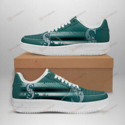 Seattle Mariners Logo Pattern Air Force 1 Printed In Northwest Green