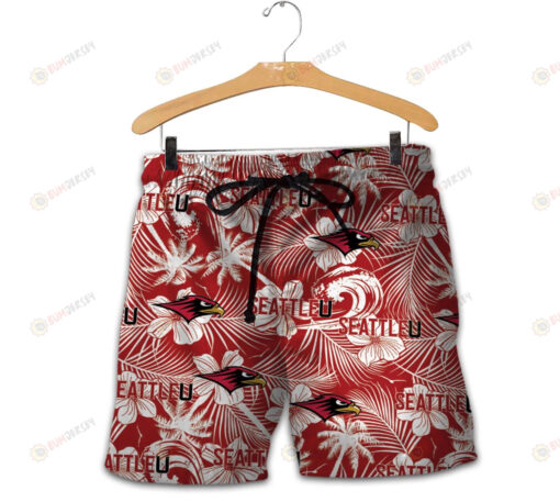 Seattle Redhawks Men Shorts Tropical Seamless