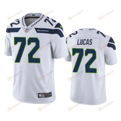 Seattle Seahawks Abraham Lucas 72 White Vapor Limited Jersey