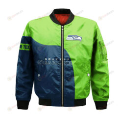 Seattle Seahawks Bomber Jacket 3D Printed Curve Style Custom Text And Number