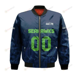 Seattle Seahawks Bomber Jacket 3D Printed Team Logo Custom Text And Number