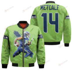 Seattle Seahawks DK Metcalf Pattern Bomber Jacket - Green