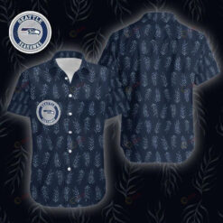 Seattle Seahawks Dark Tone Curved Hawaiian Shirt