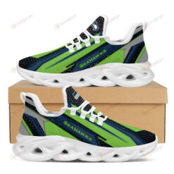 Seattle Seahawks Geometric Hexagon Design Pattern 3D Max Soul Sneaker Shoes