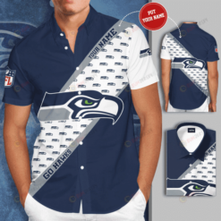 Seattle Seahawks Go Hawks Custom Name Curved Hawaiian Shirt