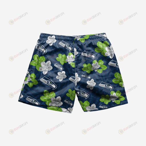 Seattle Seahawks Hibiscus Hawaiian Men Shorts Swim Trunks - Print Shorts