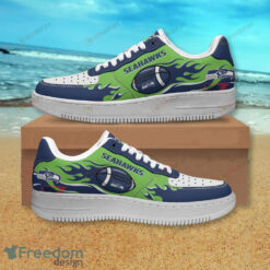 Seattle Seahawks Logo Ball Air Force 1 Shoes Sneaker In Green