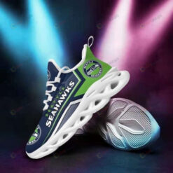 Seattle Seahawks Logo Blue Green 3D Max Soul Sneaker Shoes