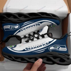 Seattle Seahawks Logo Blue White 3D Max Soul Sneaker Shoes