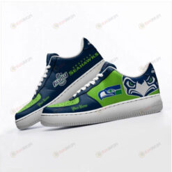 Seattle Seahawks Logo Illustration Image Pattern Custom Name Air Force 1 Printed