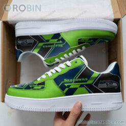 Seattle Seahawks Logo In Green/Navy Air Force 1 Shoes Sneaker