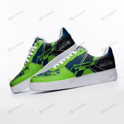 Seattle Seahawks Logo Pattern Air Force 1 Printed In Green