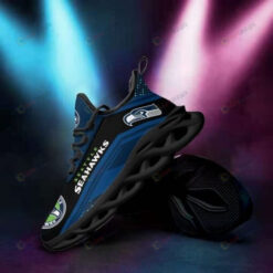 Seattle Seahawks Logo Pattern Blue Black 3D Max Soul Sneaker Shoes