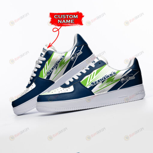 Seattle Seahawks Logo Pattern Custom Name Air Force 1 Printed