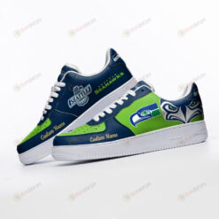 Seattle Seahawks Mascot Logo Pattern Custom Name Air Force 1 Printed