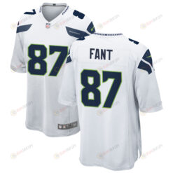 Seattle Seahawks Noah Fant 87 Game Jersey - White Jersey