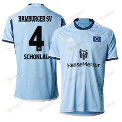 Sebastian Schonlau 4 Hamburger SV 2023-24 Away Men Jersey - Sky Blue